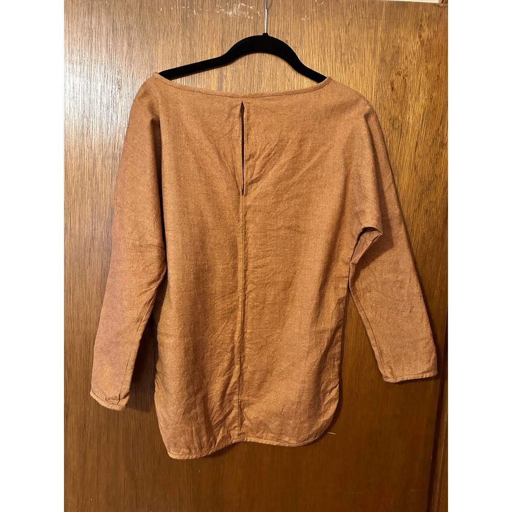 AGLINI LUXURY COTTON RUST HIGH LOW TOP; SIZE 40 - Picture 3 of 3